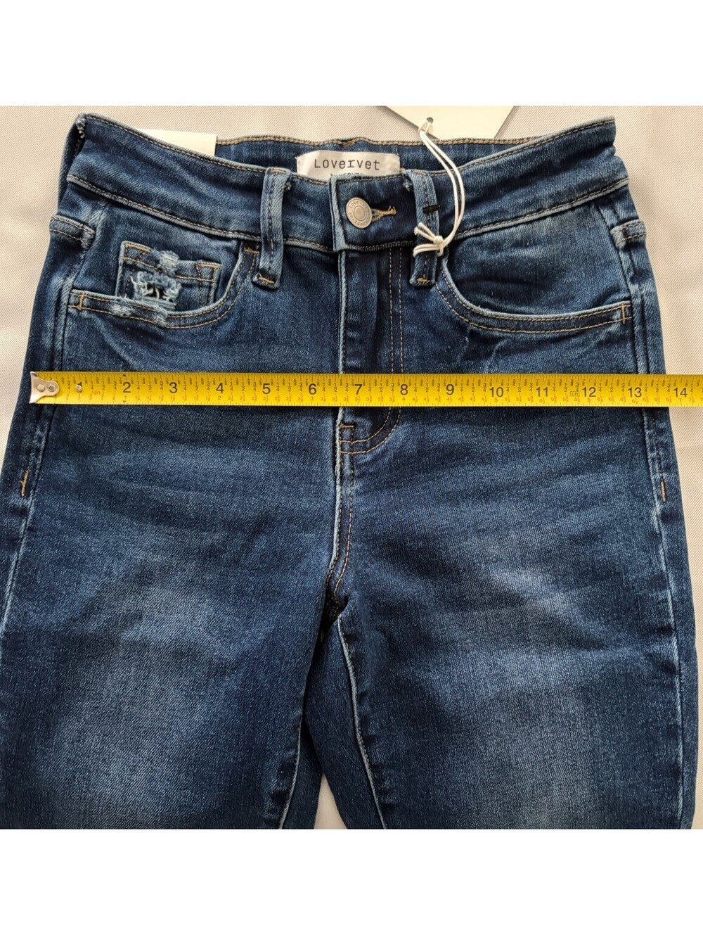 NWT Lovervet Vervet Jeans High Rise Crop Boot Cut Raw Hem Size 24/0 - Picture 7 of 7